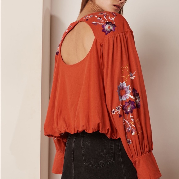 Free People Embroidered Blouse - Picture 3 of 3